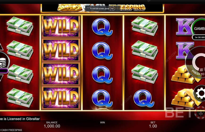 Gold Cash Free Spins Slot Review and Demo Play