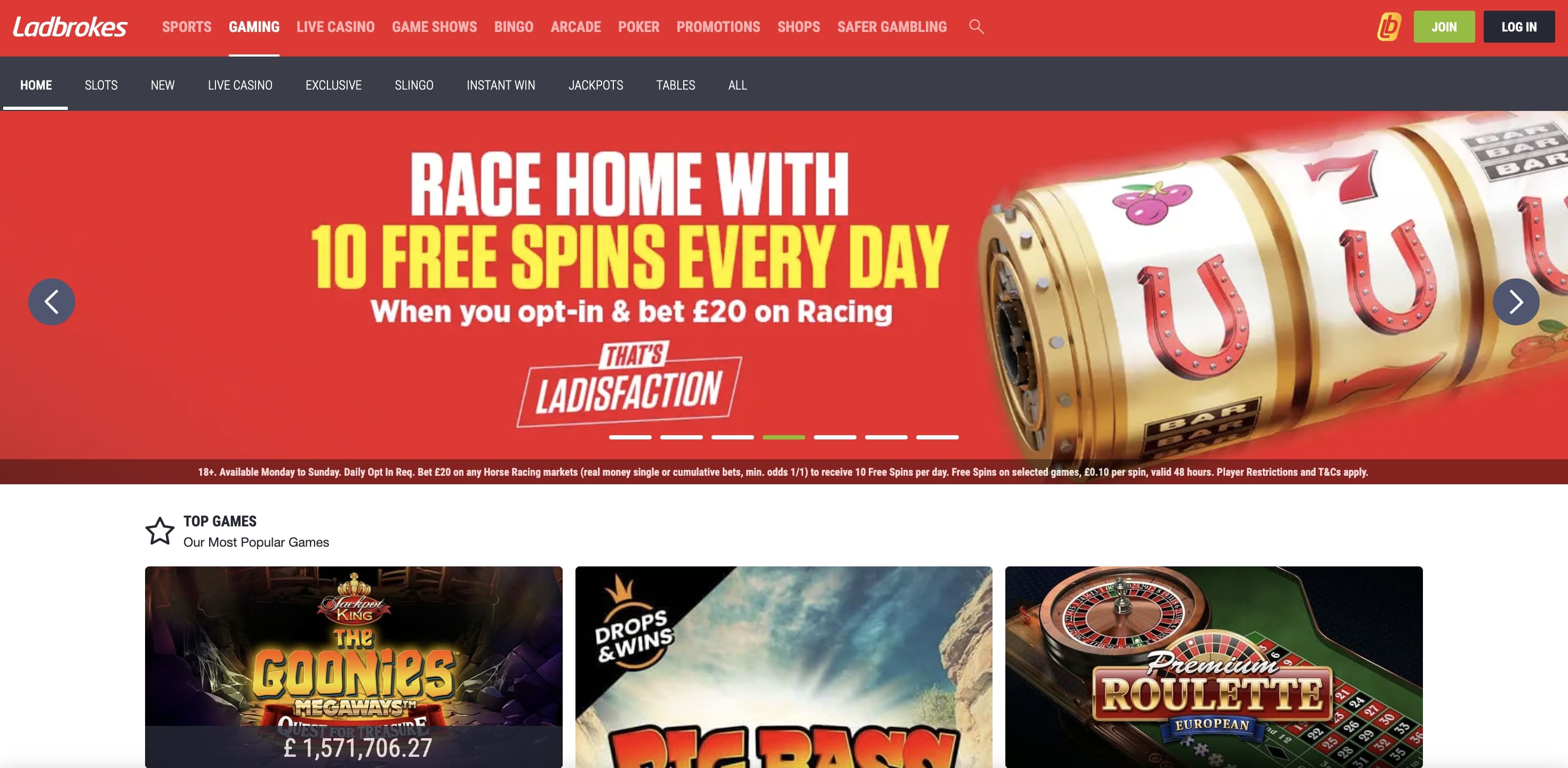 Ladbrokes screenshot 1