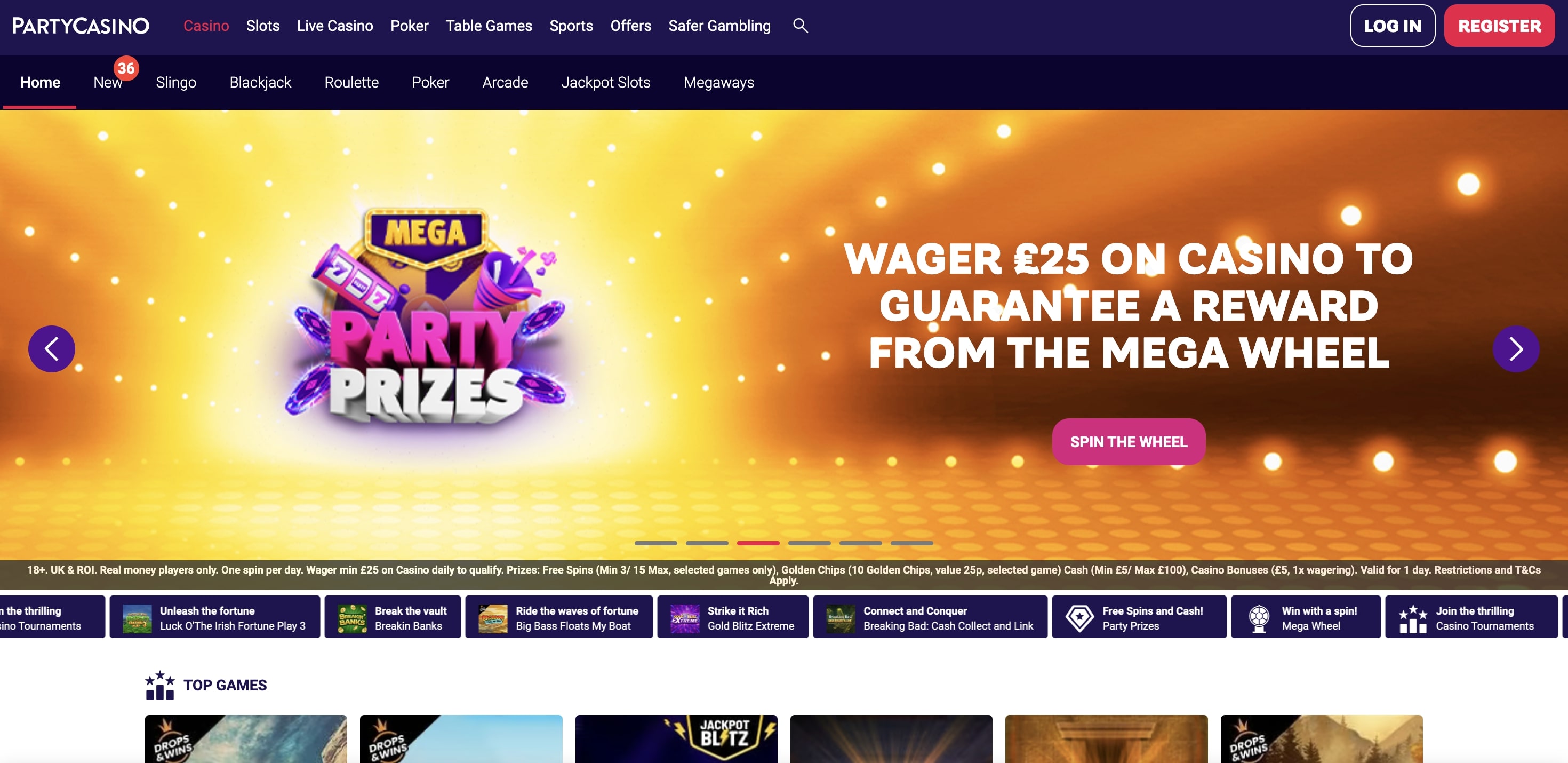 PartyCasino screenshot 1