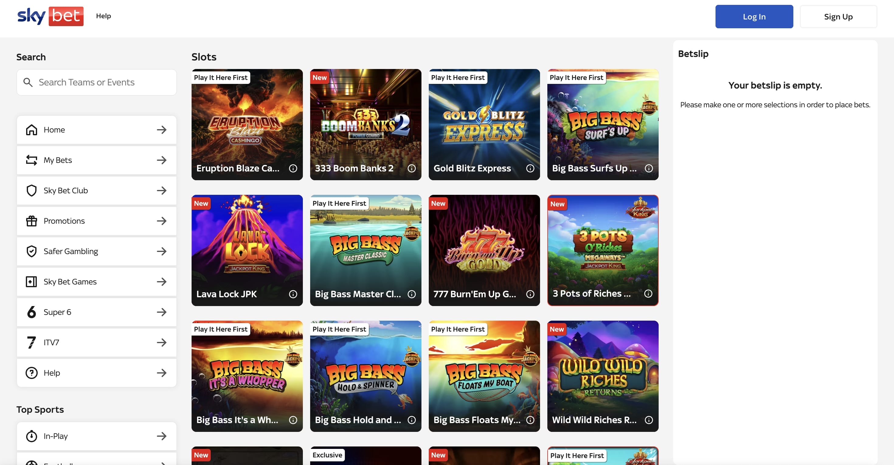 Sky Bet screenshot 2