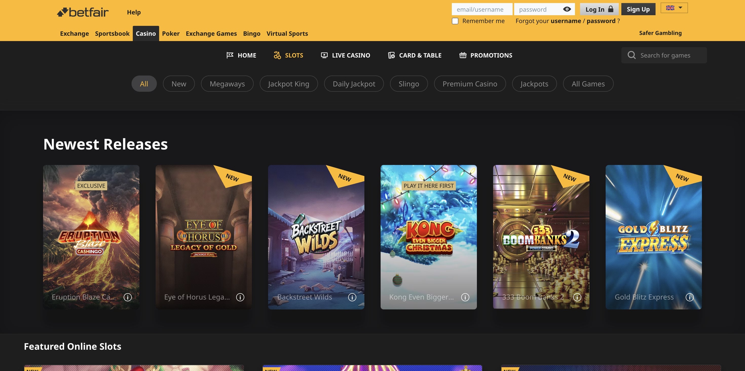 Betfair screenshot 2