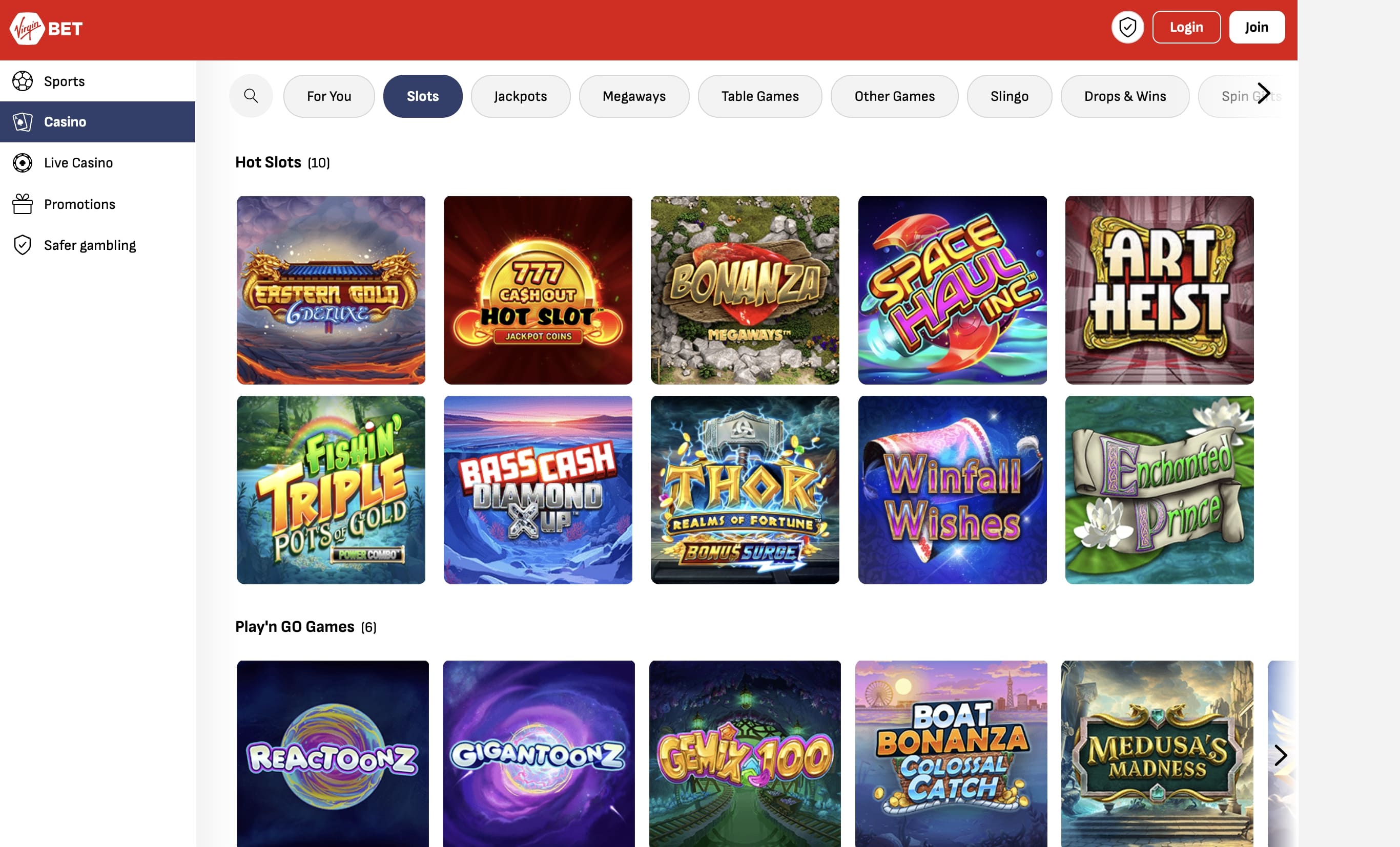 Virgin Bet screenshot 2