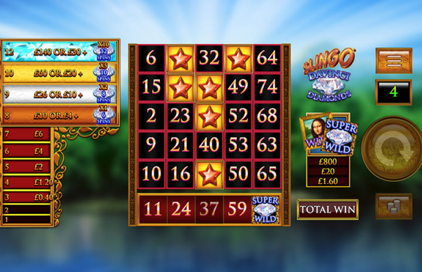 Slingo Da Vinci Diamonds Slot Review and Demo Play
