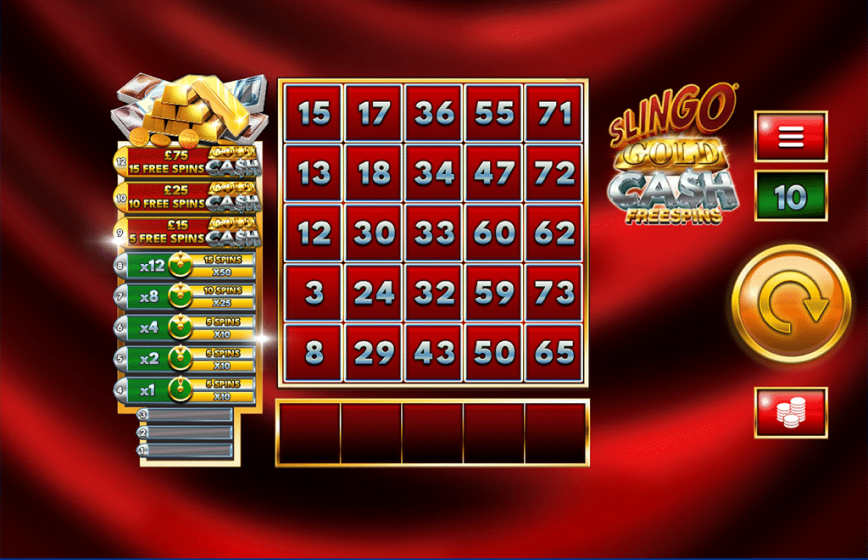 Slingo Gold Cash Slot Review and Demo Play