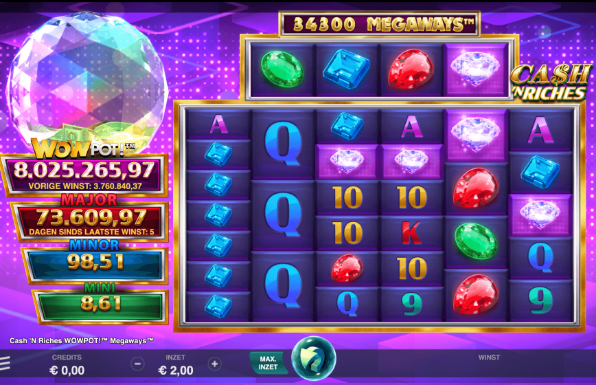 Cash 'N Riches WOWPOT! Megaways Slot Review and Demo Play