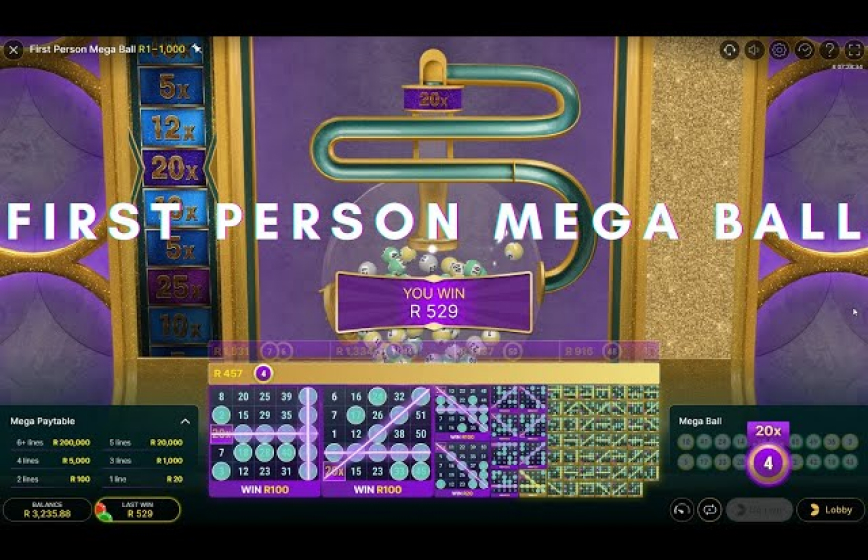 First Person Mega Ball Slot Review and Demo Play